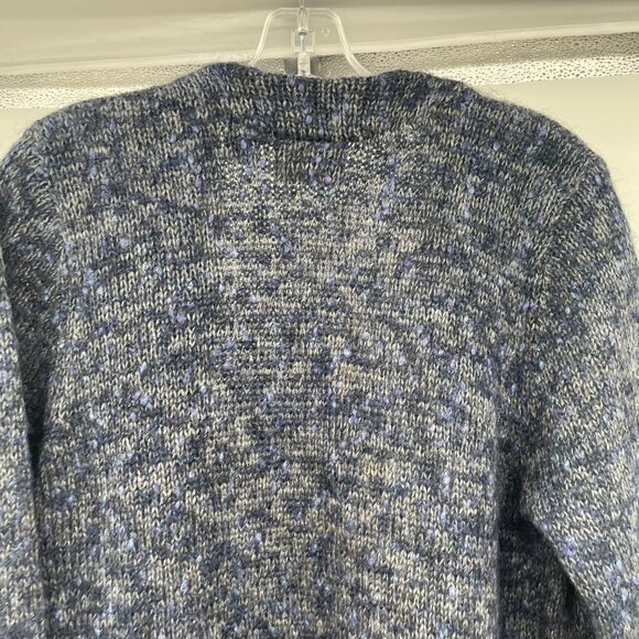 Field Manor Womens Wool Blend Knit Cardigan Open Front Blue/Gray Size Small - Picture 6 of 8